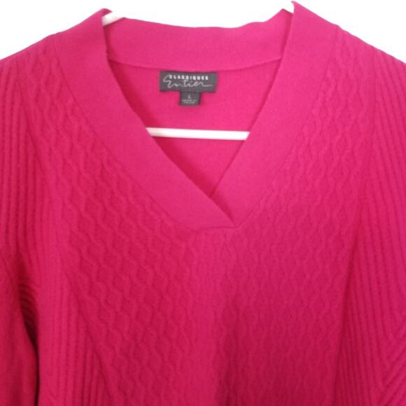 Classiques Entier Womens Cashmere Sweater Luxury Valentines Soft Girl Barbie L - Picture 2 of 8
